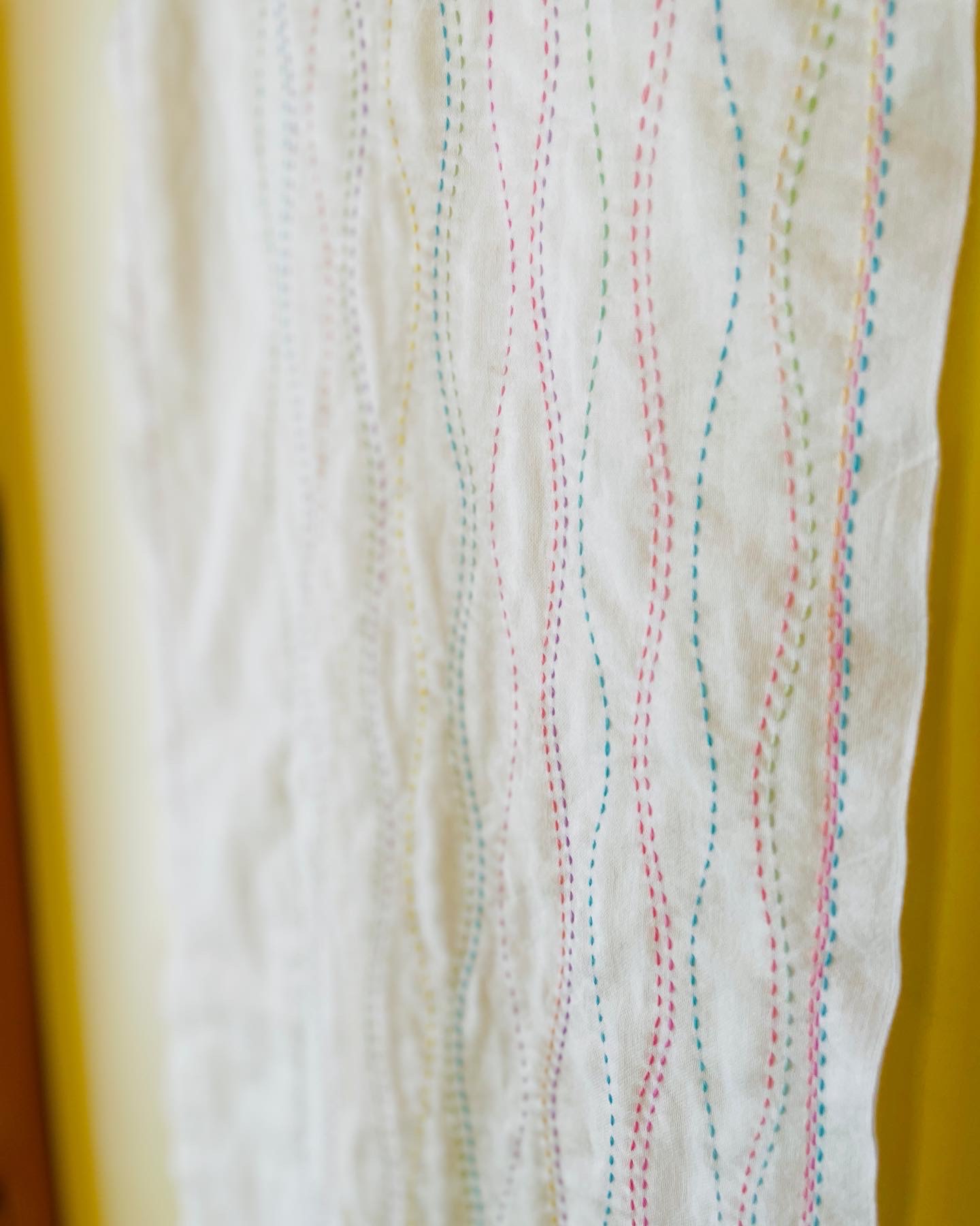 段染め糸の魅力を引き立てる【立涌（たてわく）】文様 | nuu.ne sashiko blog