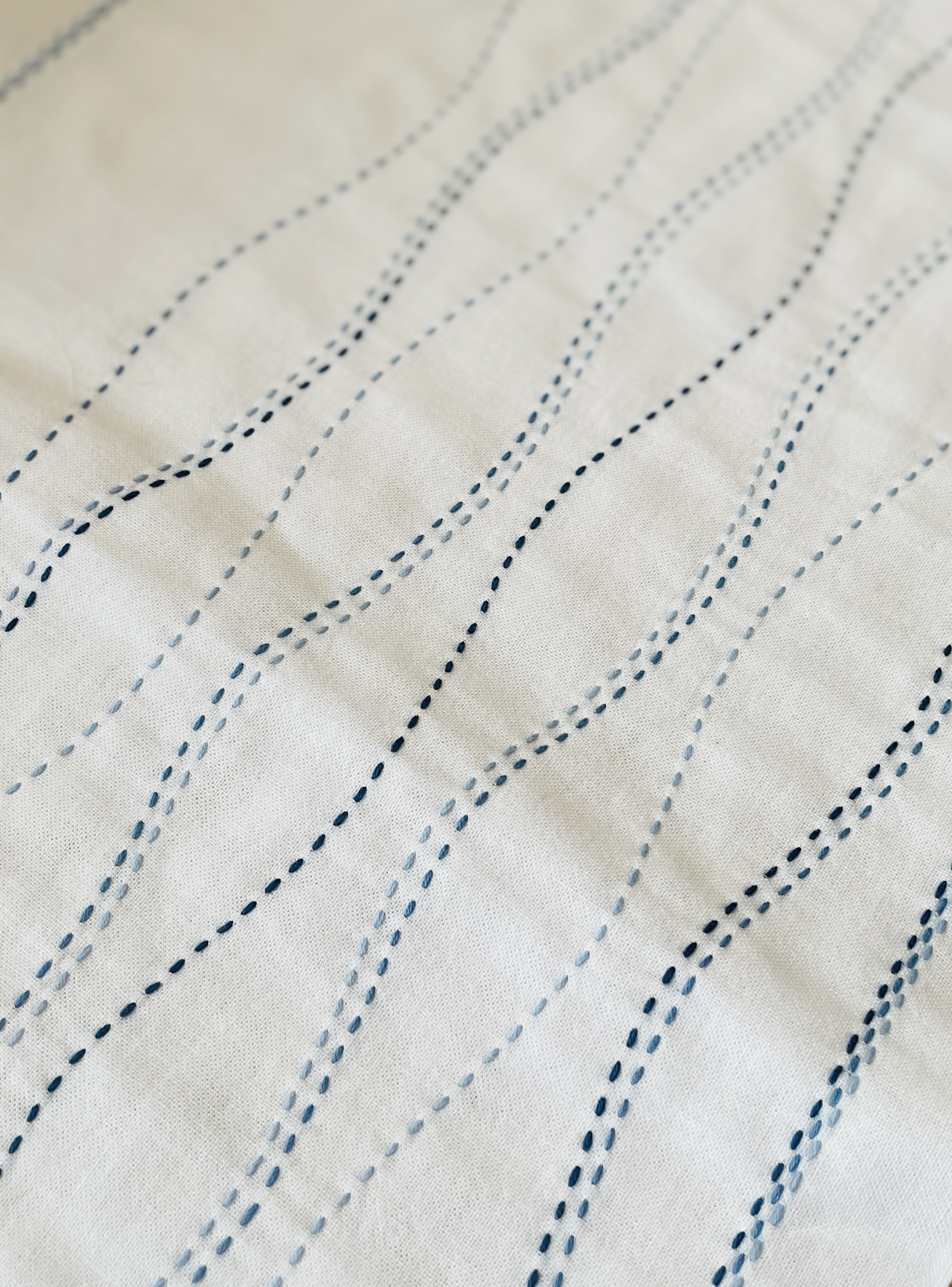 段染め糸の魅力を引き立てる【立涌（たてわく）】文様 | nuu.ne sashiko blog